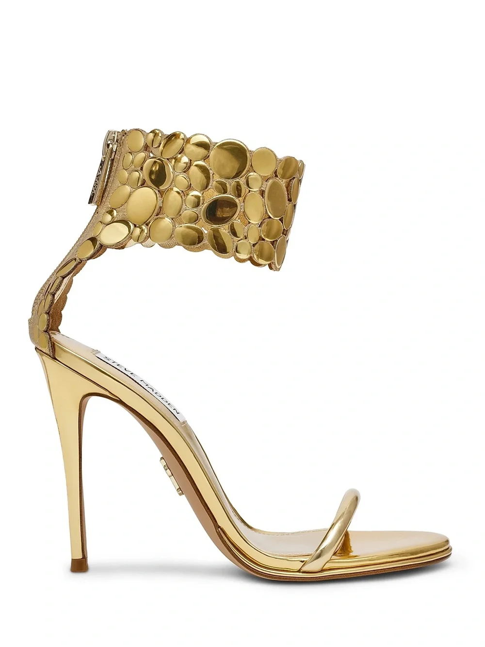 Steve Madden Enamored Gold Metallic Heeled Sandals – NWT Size 8